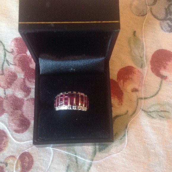 14kt sapphire and diamond ring.