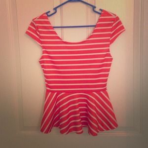 Charlotte Russe striped peplum top