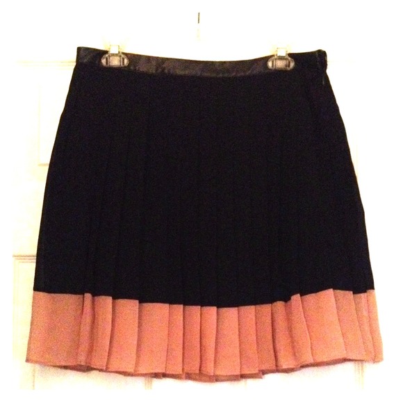Two toned pleated skirt.