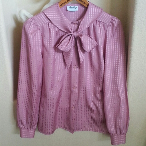 Vintage Tops - Blouse in dark blush