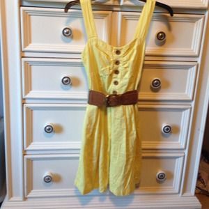 Small, Yellow Charlotte Russe Dress with belt