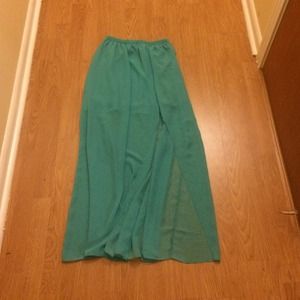 Turquoise skirt