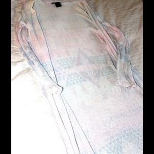 Really Cute Tribal Print Cardigan with hood