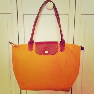 Longchamp Mustard Colored Small Tote