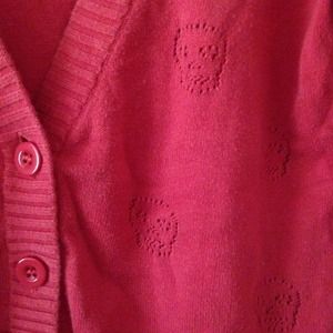 Red Orange Skull Cardigan