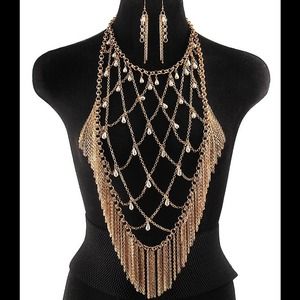 Oversized Bib Necklace & Earring Set