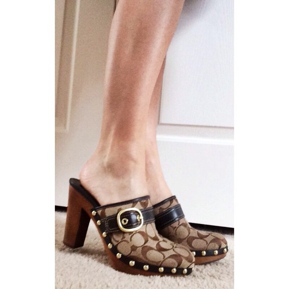 Authentic Coach Logo Clogs