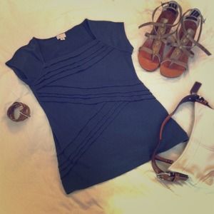 PRICE DROP! Anthropologie pleated knit shirt