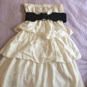 Off white strapless dress