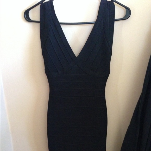 Herve Leger black bandage dress NWT XS - Picture 1 of 3