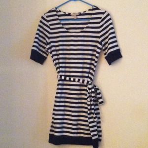 Black & white striped dress