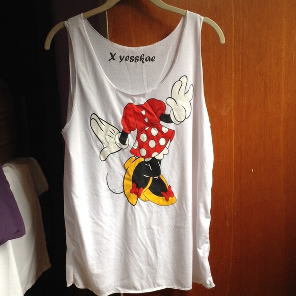 Minnie Mouse white tank