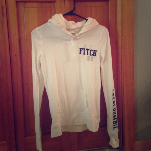 Abercrombie & Fitch Tops - White hoodie