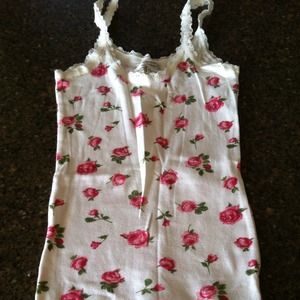 Abercrombie & Fitch rose print tank top