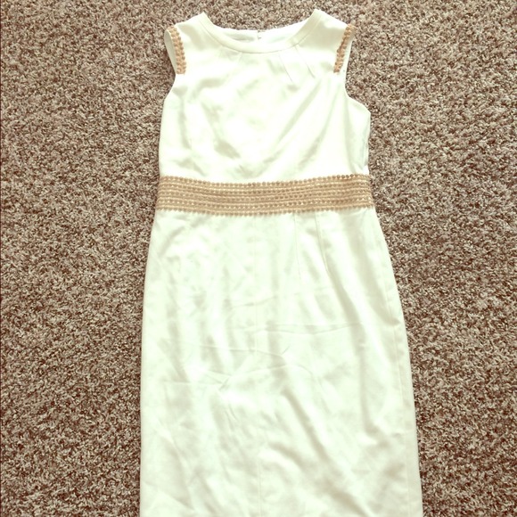 Cream and tan thick dress