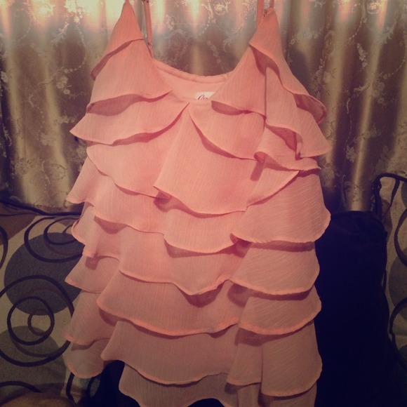 Pink Medium ruffled dress top