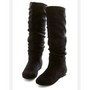 Black knee high boots