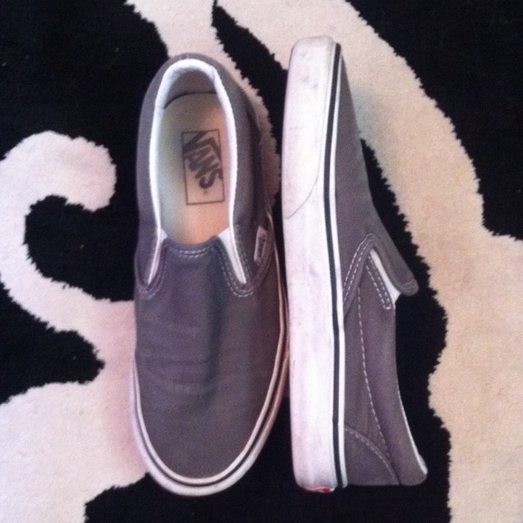 Reserved rarely worn grey slip on vans