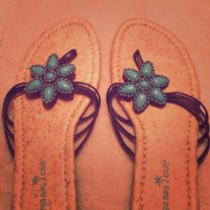 turquoise sandals