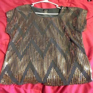 gold and sliver sequence shirt 💕