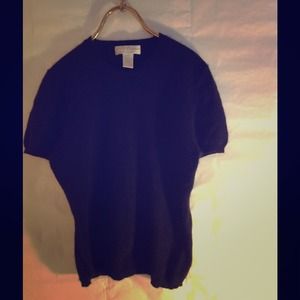 100% Cashmere Medium Black Top, Soft!!!