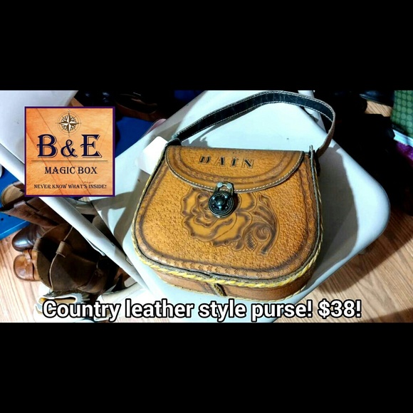 Country cowgirl leather style purse