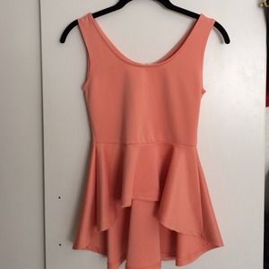 Pink peplum top
