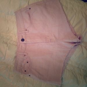 lilac highwaisted shorts