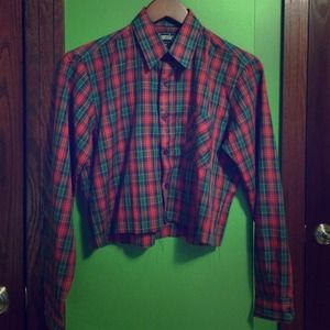 Cropped plaid tank🍓