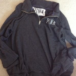 Victoria Secret Pink grey half zip!