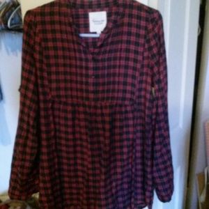 Plaid Shirt --ties in the back