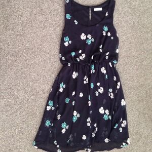 Chiffon dress with flower print