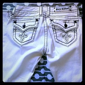 Rock revival white jeans