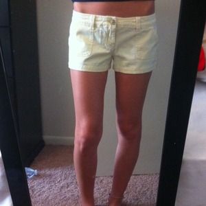 Yellow hollister shorts