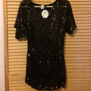 Little Black Sequins Dress