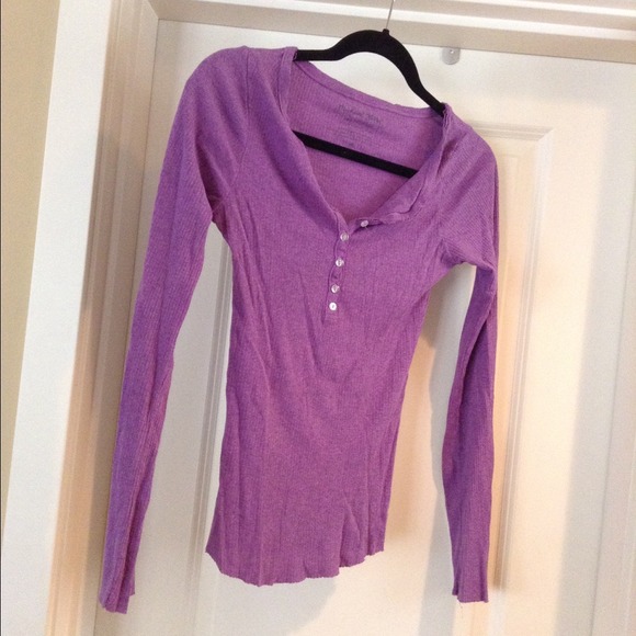 Michael Stars: Lilac Long Sleeve Henley