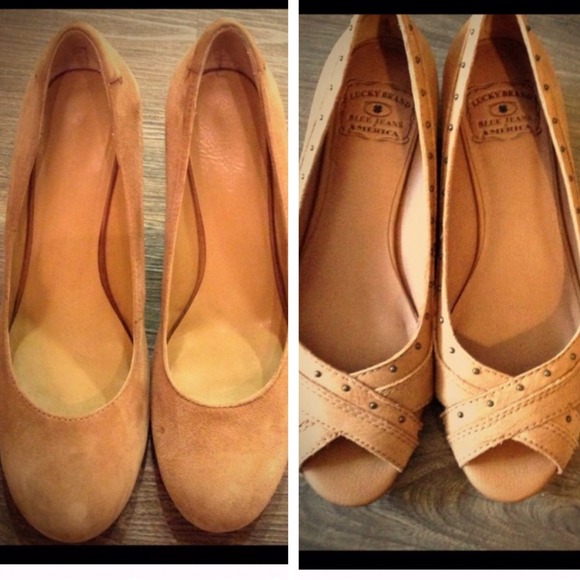 💕bundle💞 Lucky Brand peep toe & Nine West Wedges