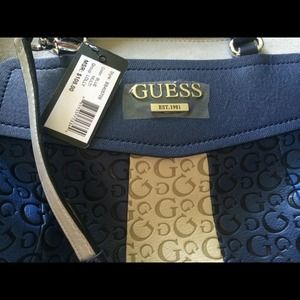 Never used Guess Blue Multi Satchel-handbag
