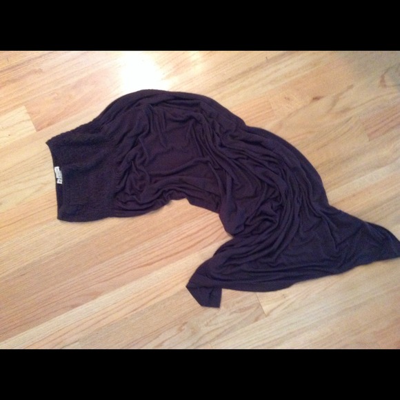 Strapless Brown Maxi Dress