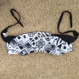 Tribal print bathing suit top