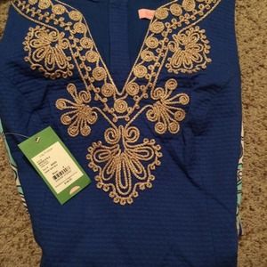 Gabby shift in deep blue