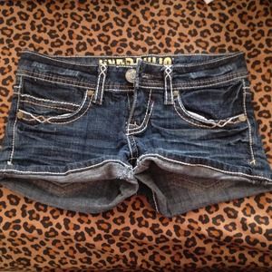 hydraulic denim shorts