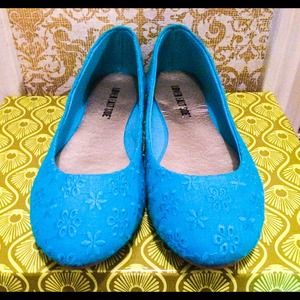 Baby blue ballerina flats