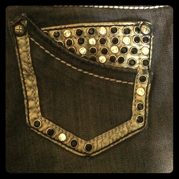 Black antique rivet jeans