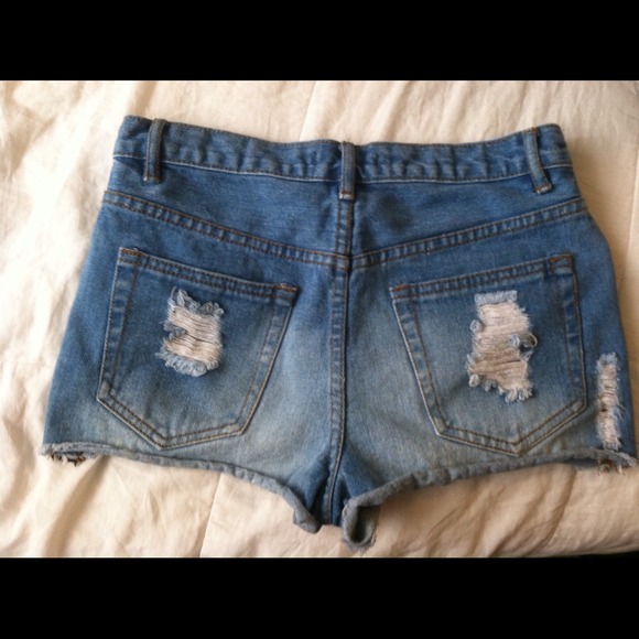 Blue Jean Mid Rise Shorts - Picture 2 of 4