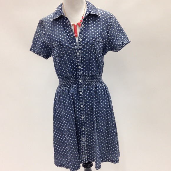 Mossimo Supply Co. Dresses & Skirts - Polkadot Denim Dress