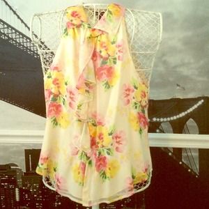 Ralph Lauren silk lining floral top