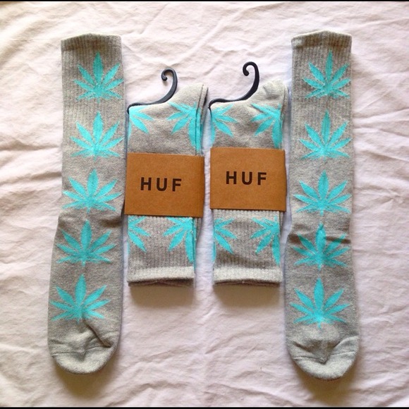 Brand new HUF socks Tiffany Blue and Grey:)