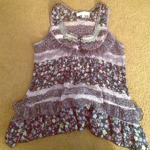 Solitaire ruffle top