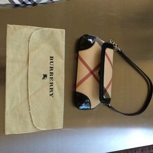 Burberry wristlet, 7 1/2 in long - 4 in high